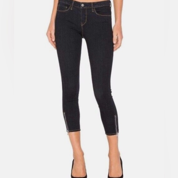 L'AGENCE Emmanuelle Mid Rise Skinny Jeans with Ankle Zip size 25 - Picture 2 of 6